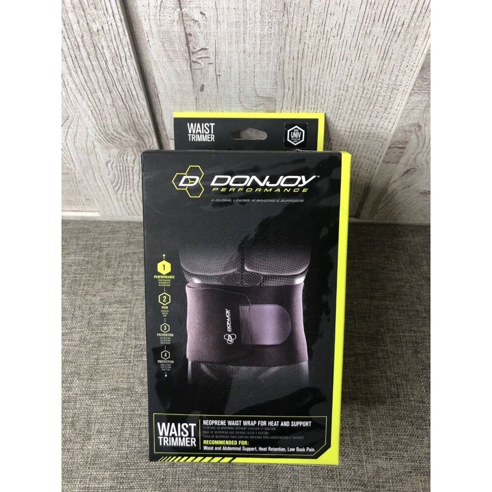 DonJoy Performance Black Neoprene Wrap Waist Trimmer One Size 24" - 45"